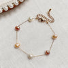 Pearl Bead Chain in Necklace or Bracelet Length with White Pink or Purple Accents - Image 7
