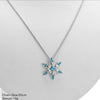 Crystal Blue Snowflake Pendant Women Temperament Rhinestone Necklace Christmas Jewelry Gift - Image 5