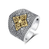 Qeenkiss Silver Vintage Cross Rings for Men Male Birthday Wedding Party Christmas Boyfriend Father Gifts - Image 6