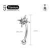 Titanium 16G CZ North Star Rook Earring 6mm 8mm 10mm 12mm Curved Barbell Eyebrow Cartilage Tragus Labret Piercing - Image 9