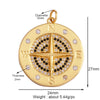 Shining Moon Star Sun Tellurion Celestial Compass Charm Pendant Gold Colour, Jewelry Necklace Bracelet Making Supply - Image 11