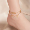 316L Stainless Steel Star Pearl Number 8 Charm Anklet For Women Girl Multilayer Chains Anti-Rust Jewelry Gift - Image 3