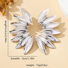 A Pair of Women's Earrings, Creative Retro Exaggerated Punk Metal Fan-Shaped Earrings, Suitable for Daily Wear and Parties - Image 6