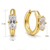 Environmentally Friendly Brass Marquise Zirconia Hoop Earring For Women Minimalist Gold Plated Pear Earring - Image 17