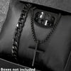 Cross-Style Accessories Set Bracelet Necklace Ring 3 Pieces Stainless Steel Elegant Suitable Both Men Women Gift Set - Image 7