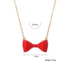 Bow Tie Necklace Pendant Simple Stylish Necklace Jewelry for Women Girls Kids Child - Image 4