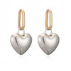 Silver/Gold Color Big Heart Drop Earrings For Elegant Women Party Jewelry Accessories - Image 8
