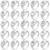 silver color A-Z Initial Signet Rings For Women Men Statement Ring 26 letters women adjustable rings - Image 2