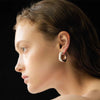 Silver Color Square Hoop Earring for Women Elegant White Enamel Spliced Geometric Earrings Aesthetic Jewelry Accessories - Image 3