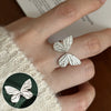 Silver Open Finger Ring Golden Clear CZ Square Droplet Geometric Punk For Women Jewelry Gift - Image 10