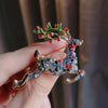 Rinhoo Xmas Enamel Zircon Elk Deer Brooch Pins For Women Men Christmas Animal Year Gift Jewelry - Image 3