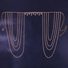 INS Multilayer Rhinestone Bridal Shoulder Chain Ladies Wedding Party Shining Crystal Tassel Shawl Necklace Jewelry Gift
