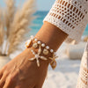 Starfish Shell Conch Imitation Pearl Necklace Bracelet Set Vacation Daily Jewelry Women Gift Daily Accessory - Image 5
