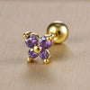1PC Stainless Steel Birthstone Mini Stud Earrings 12 Constellation Cartilage Butterfly Earring Hypoallergen Piercing Jewelry - Image 14