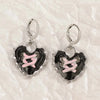 Vintage Punk Pink Crystal Cross Drop Earrings For Women Gothic Hip Hop Cross Star Charms Earrings Y2K Aesthetic Jewelry - Image 11