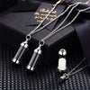 Cylinder Clear Acryli Necklace Stainless Steel Glass Heart Vial Perfume Bottle Cremation Urn Pendant Necklace For Women Keepsake - Image 4