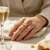 Creative Eagraved Facial Expression of Moon Sun Star Gold Plated Ring Stainless Steel Godness Signet Ring - Image 5