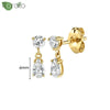 Silver Needle Colorful Gemstone Earrings for Women Water Drop Pendant Stud Earrings Wedding Jewelry Gifts - Image 54