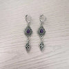 Purple Engraved Water Drop Earring,Vintage jewelry,Gothic accessories,witchcraft,magic,mystery,pagan,ear hook For women and girl - Image 2