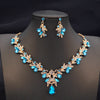 Colorful Waterdrop Necklace and Earring Set with Multiple Stone Colors - Image 15