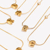 Zircon Bubble 26 Letters Necklace Stacked Jewelry Gold Plated Stainless Steel For Women Charm - Image 2