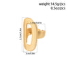 Exaggerated Big Hollow Out Geometric Oval Rings for Women Creative Adjustable Finger Matte Rings Statement Jewelry Girls - Image 6