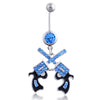 Belly Button Rings Gun Dangle Navel Ring Clear Gem Belly Button Ring Body Piercing Jewelry Belly Piercing for Women - Image 8