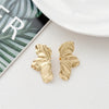 Gold Color Irregular Metal Dangle Earrings for Women Uneven Folded Female Unusual Earrings Punk Personality Jewelry - Image 3