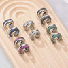 1PC Double Layer Round C Shape Ear Clip On Earrings Woman Fake Piercing Ear Cuff Zircon Geometric Jewelry Gold Silver Color - Image 5