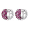 Brass Material Classic Golden Plated Punk Hip Hop Earrings Round Multi Color Set Aaacz Stone Couple Earrings - Image 15