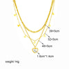316L Stainless Steel Butterfly Moon Lock Blue Eyes Pendant Necklace For Women Multilayer Choker Chain Jewelry Gifts - Image 2