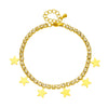 316L Stainless Steel Star Pentagram Zircon Pendant Necklace Bracelets For Women Girl Choker Jewelry Set - Image 6