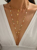 Layered Rosary Cross Necklace with Mary Pendant and Beaded Y Chain - Image 17