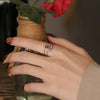 Silver Paper Clip Open Ring For Women Adjustable Jewelry Daily Gift - Image 4