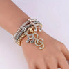 Charm Bracelet Set of 3 with Heart Lock Key and Music Note Charms - Image 8