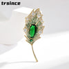 Party Jewelry Retro Crystal Maple Leaf Brooch Elegant Plant Series Badge Good Gift for Women - Image 1