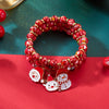 3Pcs/Set Colorful Beads Christmas Bracelet For Women Xmas Tree Snowman Santa Claus Snowflake Beaded Bracelet Year Jewelry - Image 4