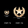 Five-pointed Star Brooches Badge Metal Wheat Lapel Pin Men's Suit Shirt Collar Clothing Accessories - Image 2