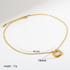 Stainless Steel Shiny Zirconia Pendant Necklace For Women Delicate Pvd Plated Charm Jewelry Gift - Image 9
