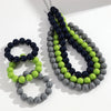 Two-Piece Acrylic Bead Necklace and Bracelet Set with Geometric Shapes - Image 1