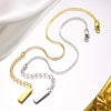 Simple Stainless Steel Square Hammer Chain Bracelet Gold Color Titanium Steel Men Bracelet Jewelry Accessories - Image 3