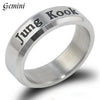 Army Jung Kook J-hope Jimin Jin Rap Monst Suga V Rm Rhinestone Titanium Steel Finger Ring Kpop Jewelry Gifts Inner 18mm - Image 2