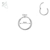 ZS 1PC Round Crystal Nose Piercing Silver Color Septum Ring Stainless Steel Nose Clicker Cartilage Piercing 20G Body Jewelry - Image 19