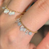 Silver Round Water Drop Zircon Tassel Ring Adjustable Pull Bead Chain Rings for Women Stackable Jewelry - Image 5