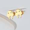 Cute Halloween Cartoon Ghost Earrings Stud For Women Stainless Steel Ear Piercing Black Earrings Minimalist - Image 7