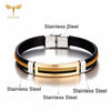 Stainless Steel Bracelet Men Women Wristband Black Grooved Rudder Mesh Chain Insert Gothic Wristband Stylish Bangle Accessories - Image 3