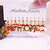 Christmas Alloy Drip Earrings Santa Tree Reindeer Snowflake Women Accessories - Image 5