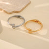 Open Bangle Bracelet with Sculptural Waterdrop Details - Image 4
