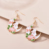 Cute Animal Drop Dangle Earrings For Women Girls Cat Rabbit Koi Dragon Colorful Enamel Golor Color Earrings - Image 37