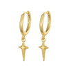 Enshir Gold Color Zircon Drop Hoop Earrings For Women Rock Punk Wedding Crystal Jewelry - Image 13